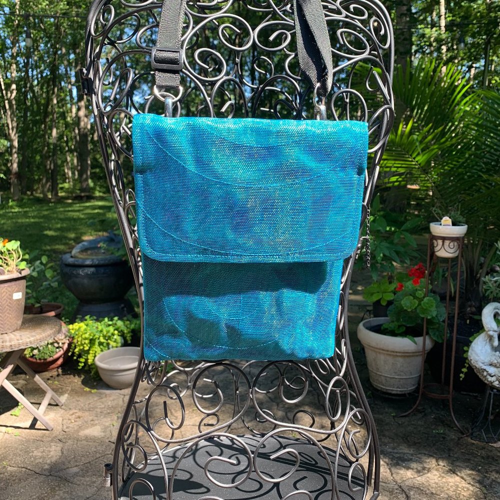 Smateria Teal Crossbody Passport Hip Bag